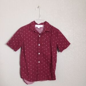 Old Navy Maroon Short Sleeve Shirt ( Box FN )